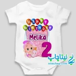 چاپ بادی تولد طرح بیبی دختر و بادکنک کد4