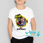 خرید تیشرت تم تولد بتمن با عکس دلخواه کد1