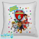 چاپ و خرید کوسن طرح تولد سگ های نگهبان کد7