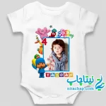سفارش چاپ و خرید بادی تولد طرح پوکویو با عکس کودک شما کد3