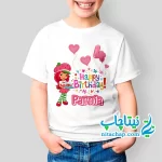 سفارش چاپ و خرید تیشرت تم دختر توت فرنگی کد3