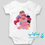 سفارش چاپ و خرید لباس سرهمی دختر توت فرنگی کد2